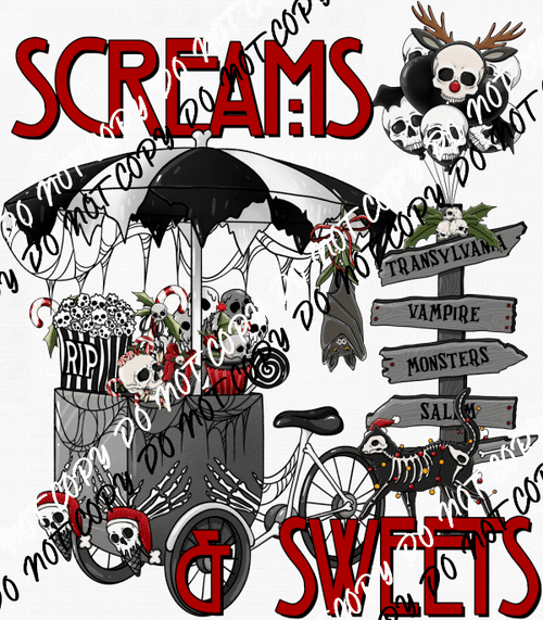 Screams & Sweets DTF Transfer - We Print U Press DTF Transfers