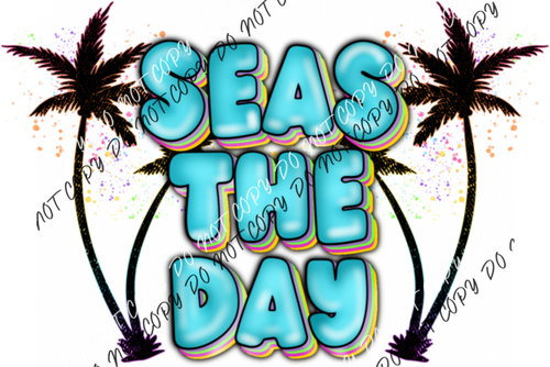 Seas The Day Palm Trees Dtf Transfer Rtp Transfers