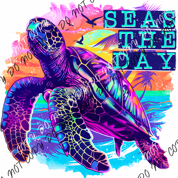 Seas The Day Sea Turtle Dtf Transfer Rtp Transfers