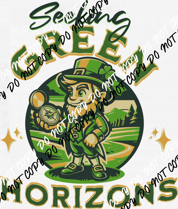 Seeking Green Horizons DTF Transfer - We Print U Press DTF Transfers