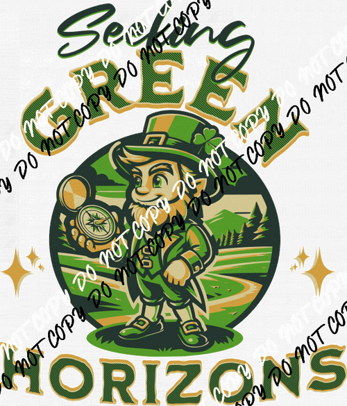 Seeking Green Horizons DTF Transfer - We Print U Press DTF Transfers