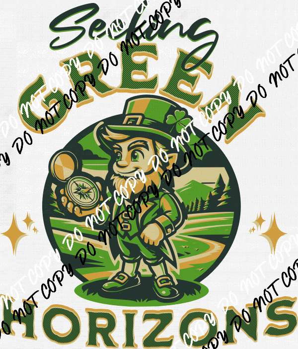 Seeking Green Horizons DTF Transfer - We Print U Press DTF Transfers