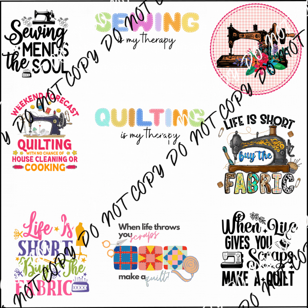 SEWING MINI UV TRANSFER BUNDLE - We Print U Press DTF Transfers