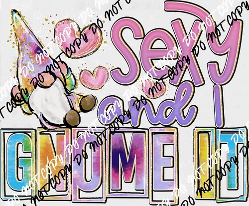 Sexy and I Gnome It DTF Transfer - We Print U Press DTF Transfers