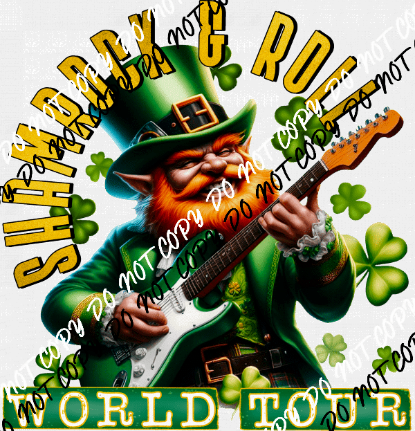 Shamrock and Roll World Tour DTF Transfer - We Print U Press DTF Transfers