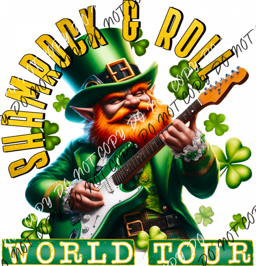 Shamrock And Roll World Tour Dtf Transfer Rtp Transfers