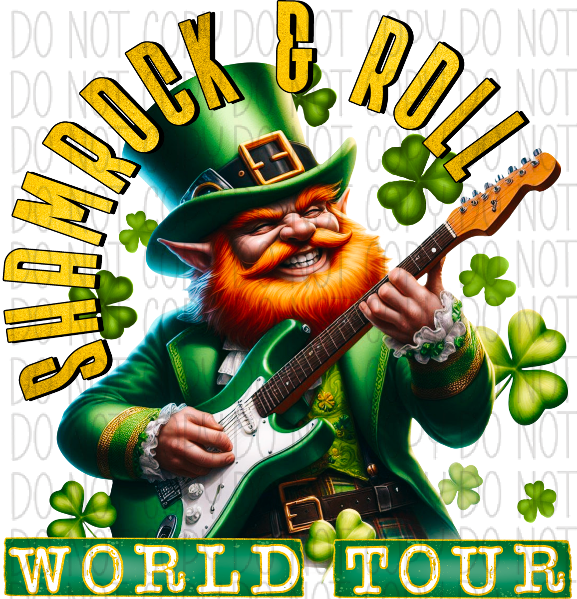 Shamrock And Roll World Tour Dtf Transfer Rtp Transfers