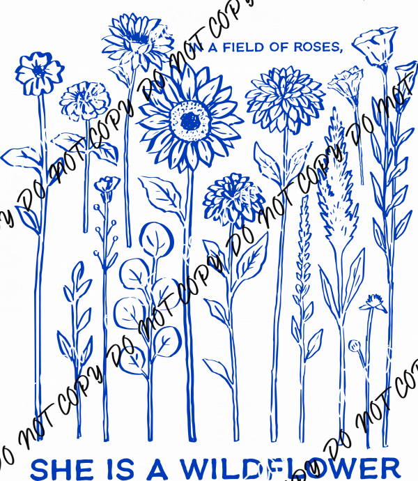 She Is a Wildflower DTF Transfer - We Print U Press DTF Transfers