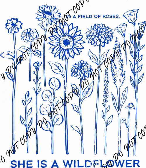 She Is a Wildflower DTF Transfer - We Print U Press DTF Transfers