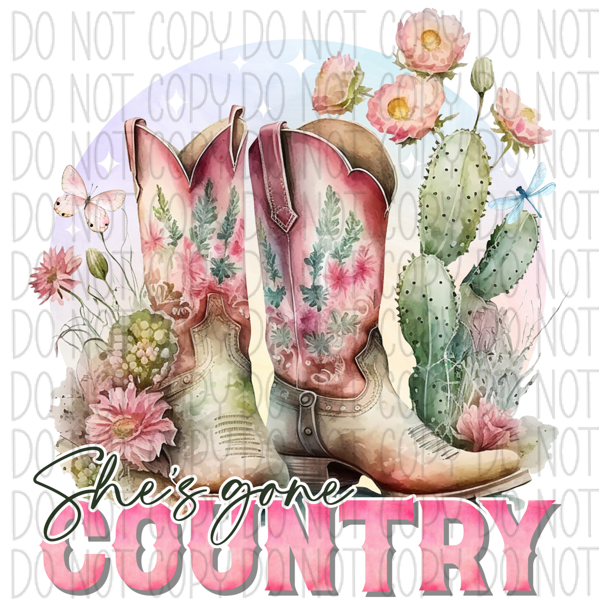 She’s Gone Country Boots Dtf Transfer Rtp Transfers