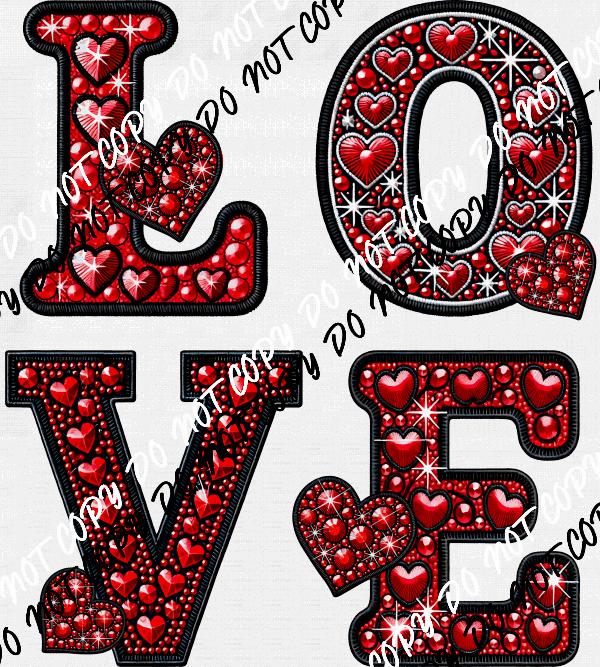 Shimmering Love DTF Transfer - We Print U Press DTF Transfers