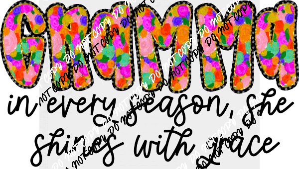 Shines With Grace (Choose Female Family Title)DTF Transfer - We Print U Press DTF Transfers