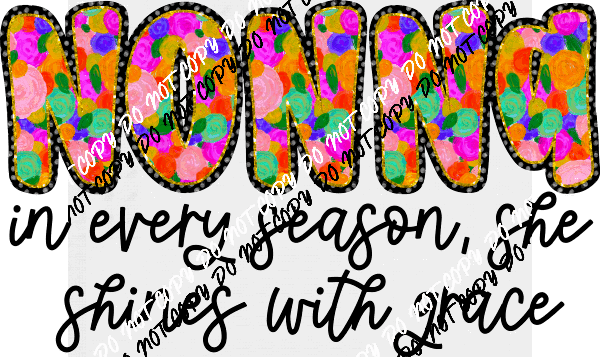 Shines With Grace (Choose Female Family Title)DTF Transfer - We Print U Press DTF Transfers