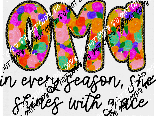 Shines With Grace (Choose Female Family Title)DTF Transfer - We Print U Press DTF Transfers