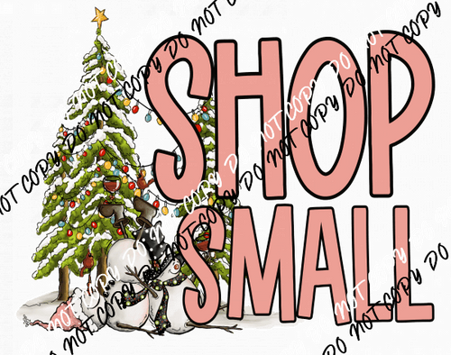 Shop Small Christmas Trees DTF Transfer - We Print U Press DTF Transfers