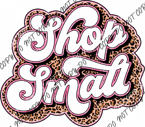 Shop Local Leopard Pink Dtf Transfer