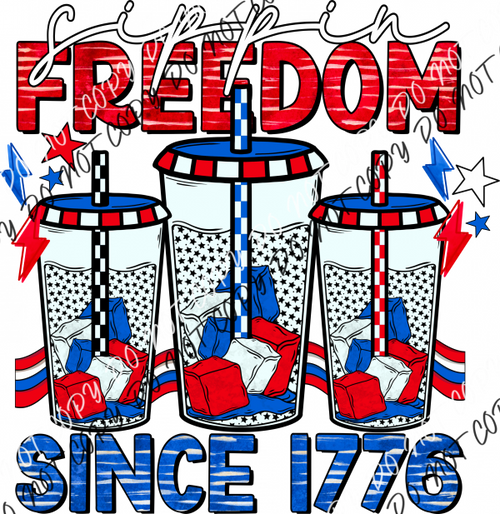 Sippin Freedom Drinks Dtf Transfer (Copy) Rtp Transfers