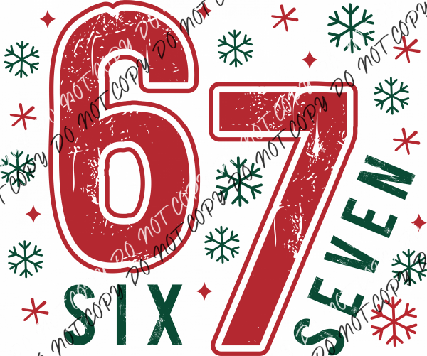 Six Seven Holiday DTF Transfer RTP DTF Transfers