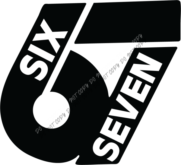 Six Seven Logo DTF Transfer RTP DTF Transfers