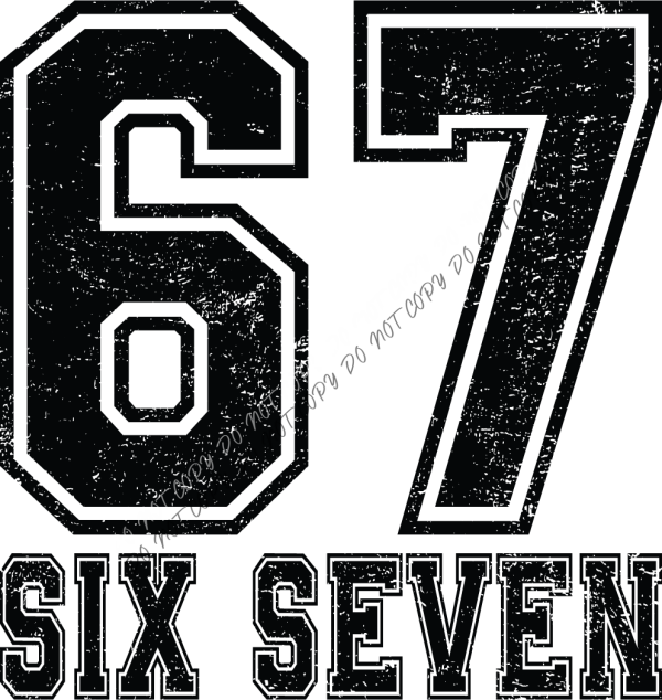 Six Seven Vintage Varsity DTF Transfer RTP DTF Transfers