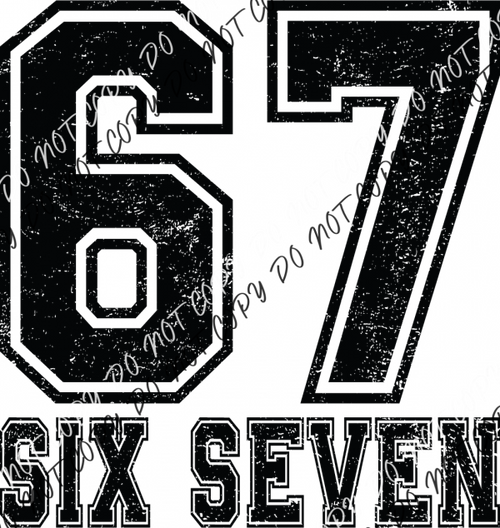 Six Seven Vintage Varsity DTF Transfer RTP DTF Transfers