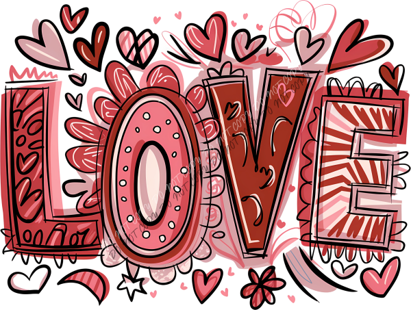 Sketchy Love DTF Transfer RTP DTF Transfers