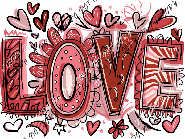 Sketchy Love DTF Transfer RTP DTF Transfers