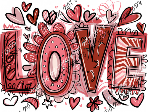 Sketchy Love DTF Transfer RTP DTF Transfers