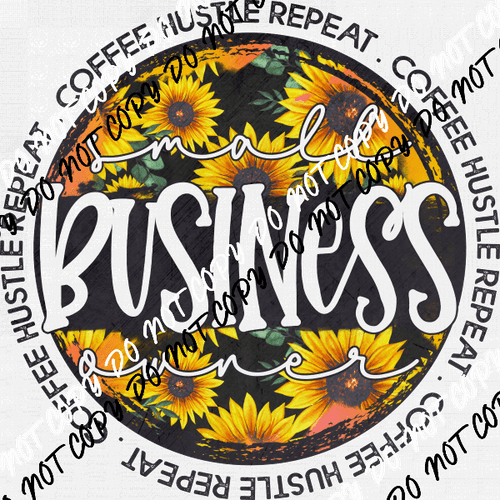 Small Business Circle Sunflower Grunge DTF Transfer - We Print U Press DTF Transfers