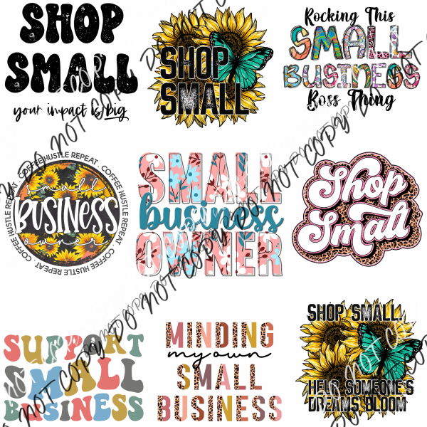 SMALL BUSINESS MINI UV TRANSFER BUNDLE - We Print U Press DTF Transfers