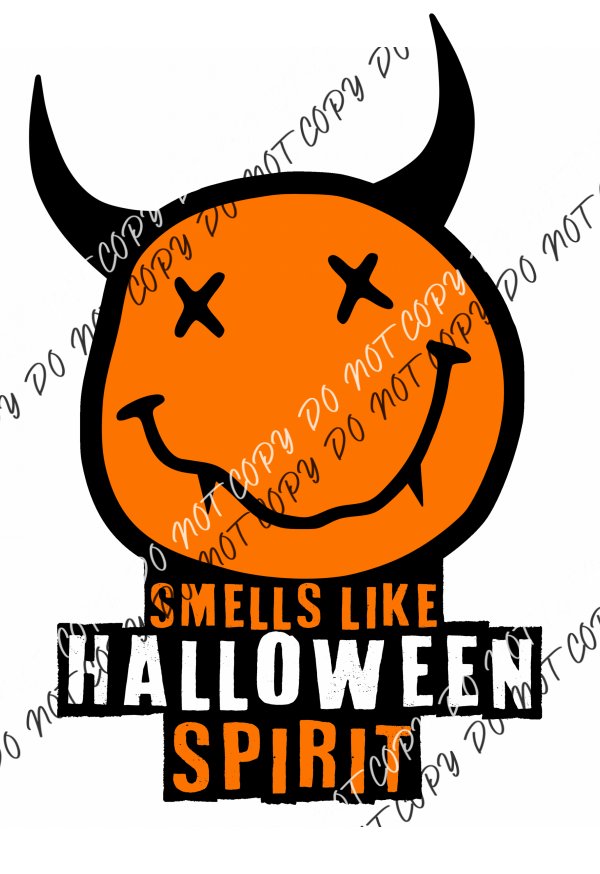 Smells Like Halloween Spirit Orange Dtf Transfer