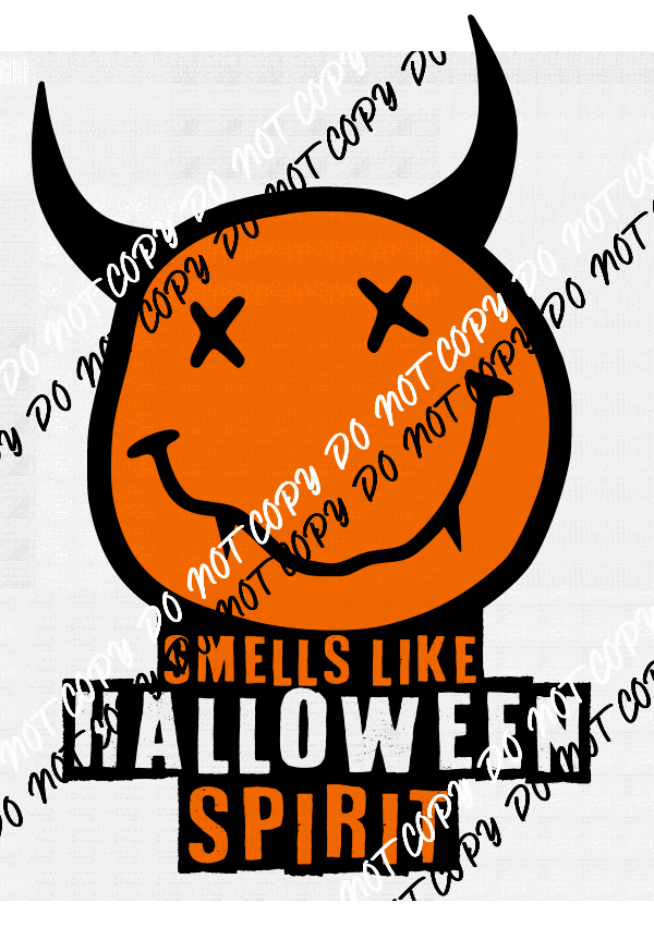 Smells Like Halloween Spirit Orange DTF Transfer - We Print U Press DTF Transfers