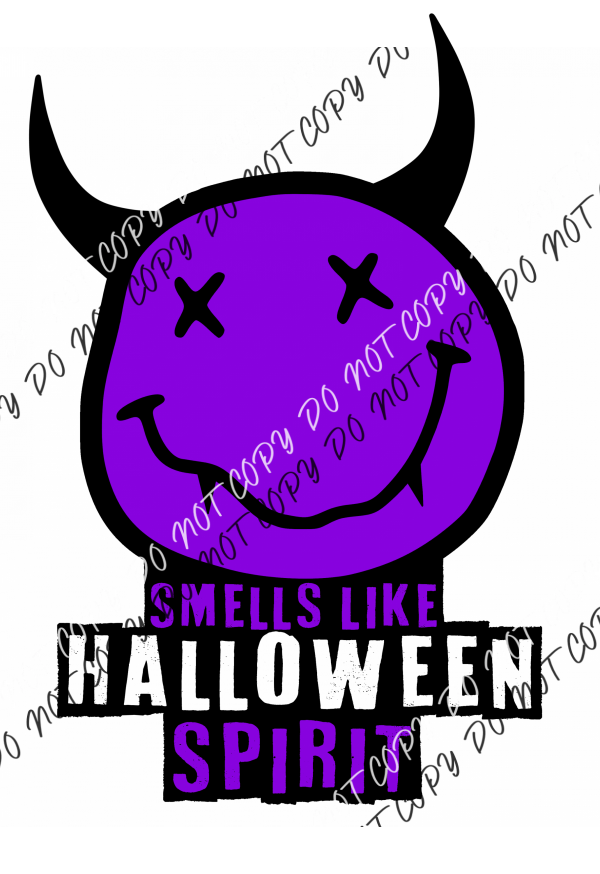 Smells Like Halloween Spirit Purple Dtf Transfer