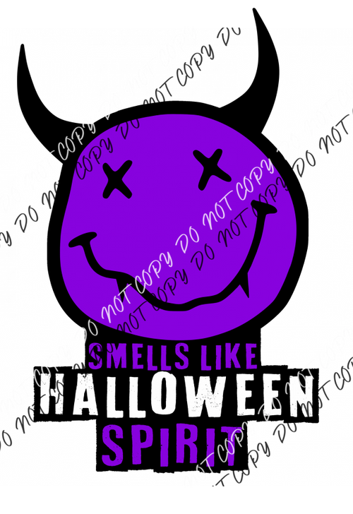 Smells Like Halloween Spirit Purple Dtf Transfer