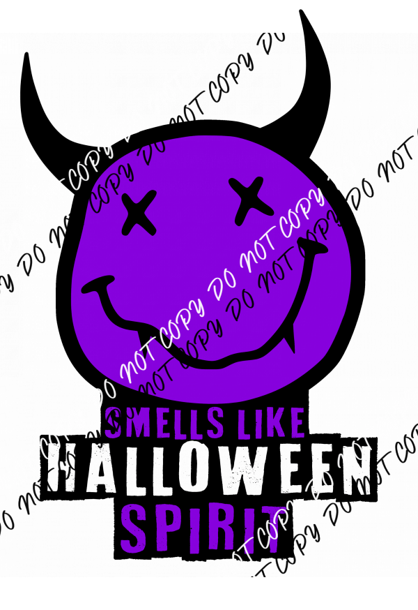 Smells Like Halloween Spirit Purple DTF Transfer - We Print U Press DTF Transfers