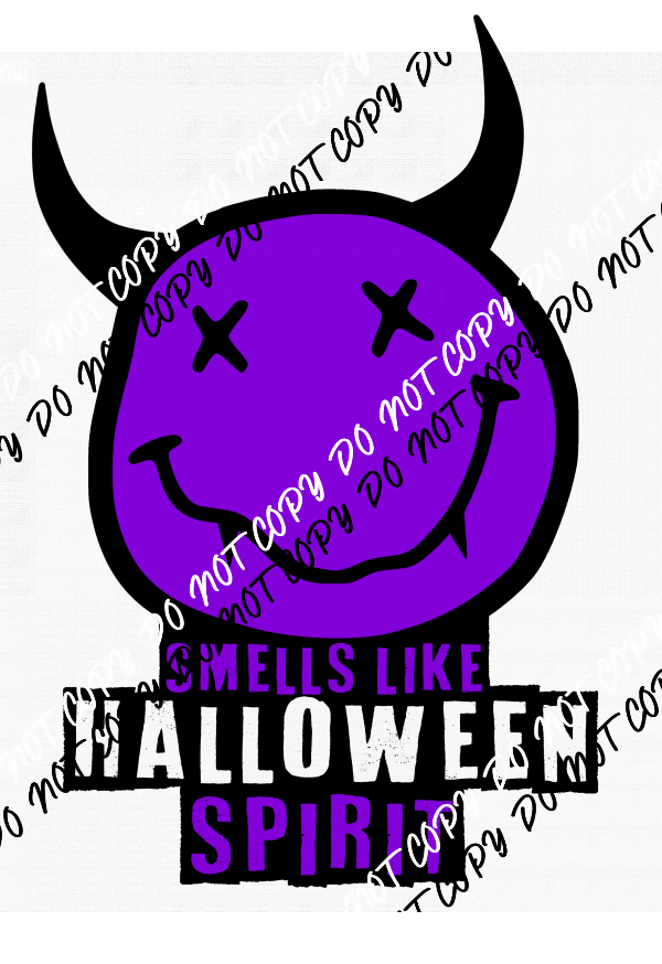 Smells Like Halloween Spirit Purple DTF Transfer - We Print U Press DTF Transfers