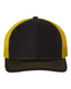 Snapback Trucker Cap - Black/ Yellow - We Print U Press DTF Transfers