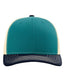 Snapback Trucker Cap - Blue Teal/ Birch/ Navy - We Print U Press DTF Transfers