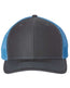 Snapback Trucker Cap - Charcoal/ Columbia Blue - We Print U Press DTF Transfers