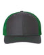 Snapback Trucker Cap - Charcoal/ Kelly - We Print U Press DTF Transfers