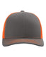 Snapback Trucker Cap - Charcoal/ Neon Orange - We Print U Press DTF Transfers