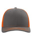 Snapback Trucker Cap - Charcoal/ Orange - We Print U Press DTF Transfers