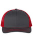 Snapback Trucker Cap - Charcoal/ Red - We Print U Press DTF Transfers