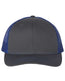 Snapback Trucker Cap - Charcoal/ Royal - We Print U Press DTF Transfers