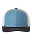 Snapback Trucker Cap - Columbia Blue/ White/ Navy - We Print U Press DTF Transfers