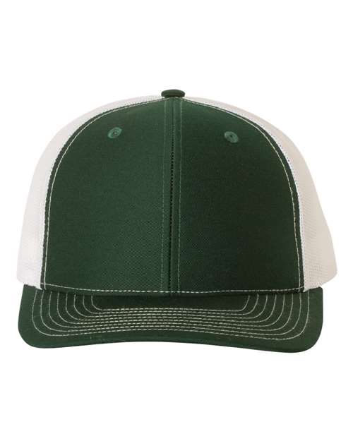 Snapback Trucker Cap - Dark Green/ White - We Print U Press DTF Transfers