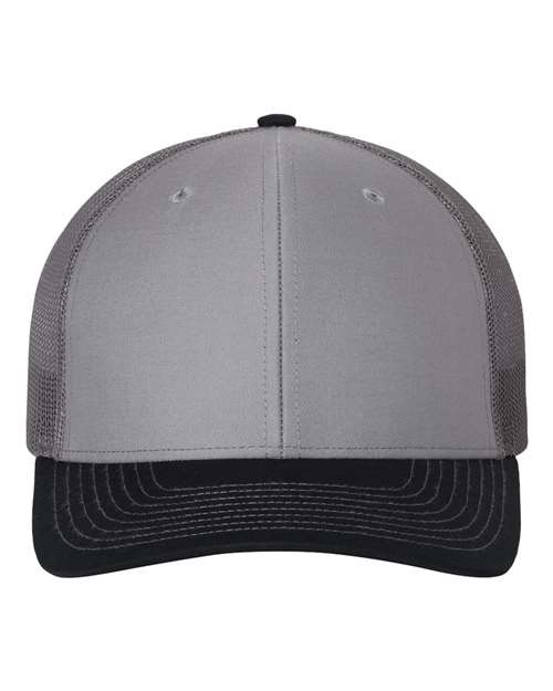 Snapback Trucker Cap - Grey/ Charcoal/ Navy - We Print U Press DTF Transfers