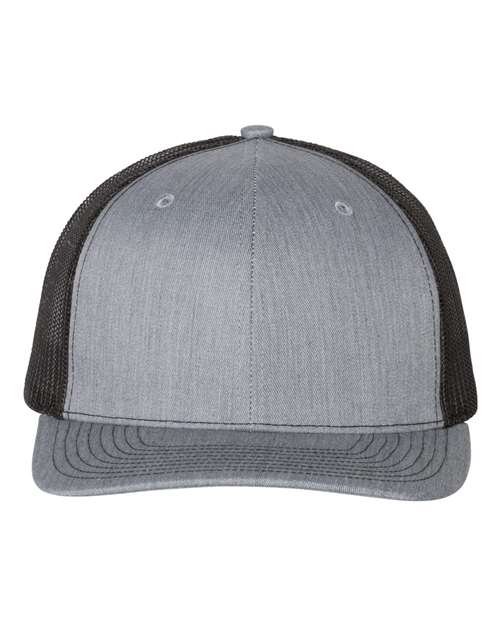 Snapback Trucker Cap - Heather Grey/ Black - We Print U Press DTF Transfers