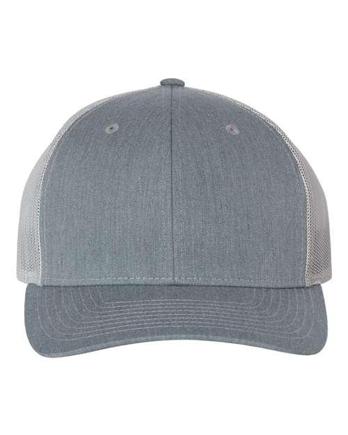 Snapback Trucker Cap - Heather Grey/ Light Grey - We Print U Press DTF Transfers