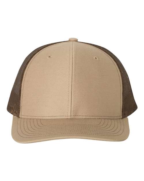 Snapback Trucker Cap - Khaki/ Coffee - We Print U Press DTF Transfers